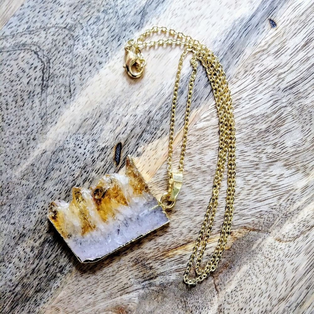 Raw Citrine Necklace